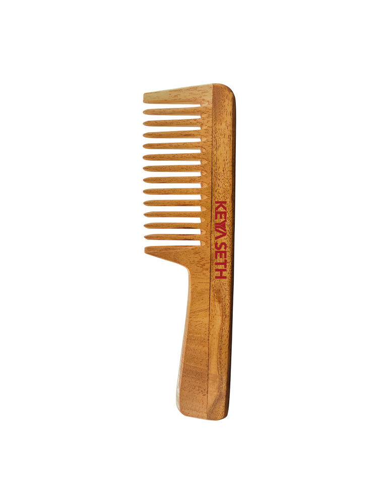 Keya Seth Aromatherapy Neem Wooden Comb Wide Tooth With Handel Large Size