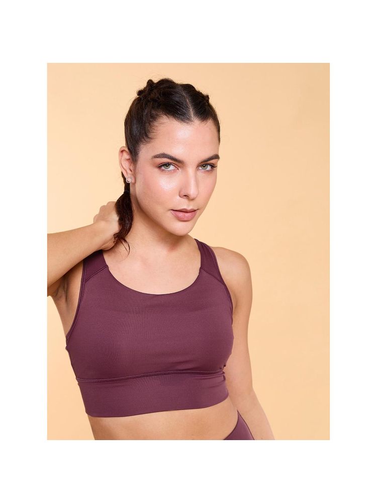 Enamor Wide Straps Seamed T-back Basic Workout Sports Bra - A202-picture-18