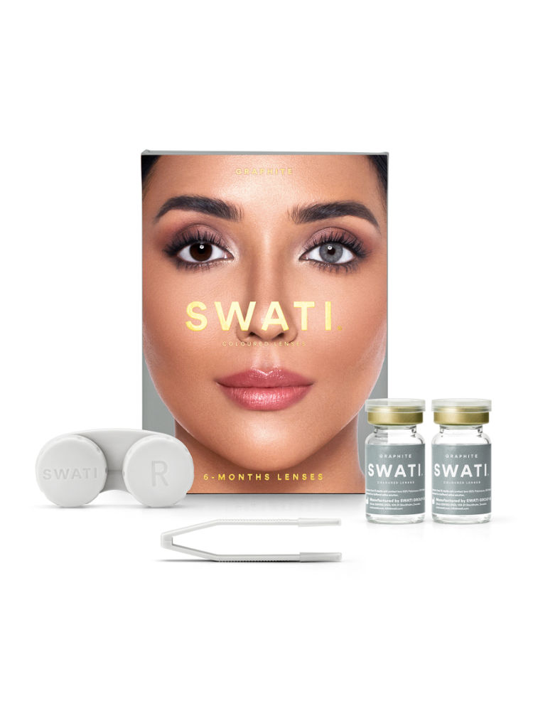 Swati Cosmetics Coloured Contact Lenses Graphite 6 months Power -6.00-picture-37