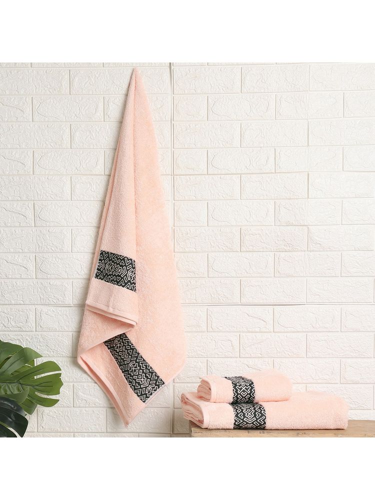 SPACES Aurum Pure Cotton Towel Combo-Soft Pink (M)-image-47