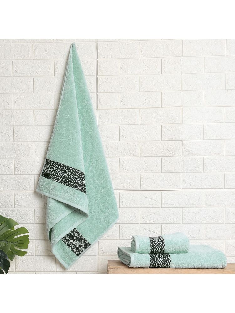 SPACES Aurum Pure Cotton Towel Combo-Seafoam Blue (M)-picture-21