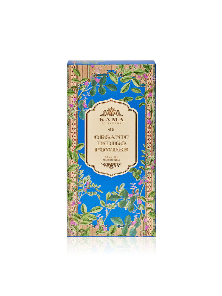Kama Ayurveda Organic Indigo Powder For Natural Hair Coloring- 100% Organic, Prevents Premature Graying