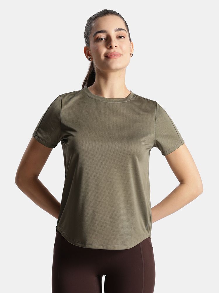 Jockey MW87 Women Microfiber Fabric Regular Fit Active Wear T-Shirt-Earth-picture-28