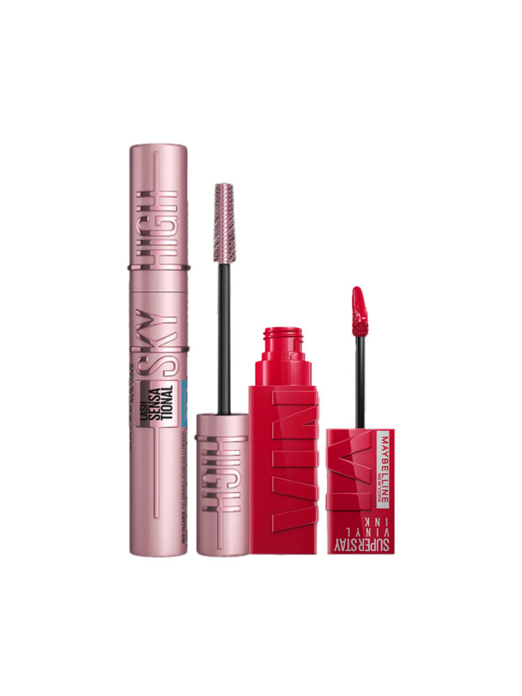 Maybelline New York Lash Waterproof Mascara & Superstay Vinyl Ink Liquid Lipstick
