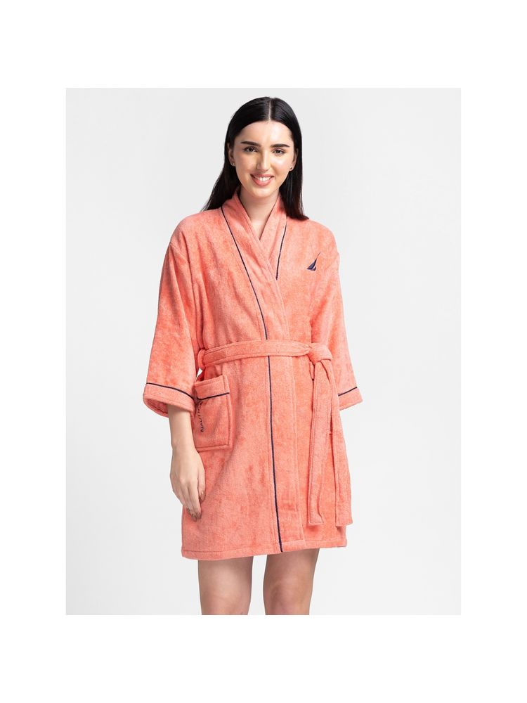 nautica accessories Nautica Luxurious Ultra Soft Bath Robe -1pc Solid-coral-picture-28