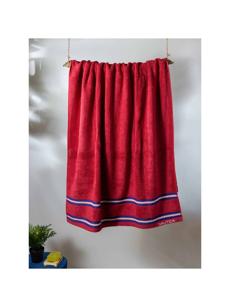 nautica accessories Nautica Super Soft Zero Twist 100% Cotton Towel -1Pc Bath Towel Solid-Burgundy-picture-20