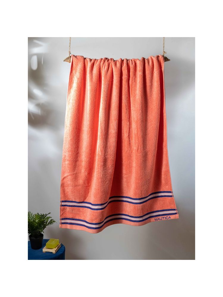 Nautica Super Soft Zero Twist 100% Cotton Towel -1Pc Bath Towel Solid-Coral-image-4