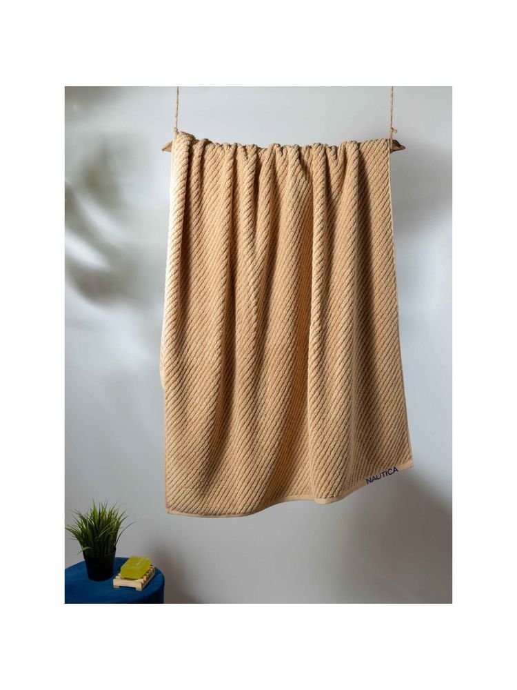 nautica accessories Nautica Fluffy Zero Twist 100% Cotton Towel -1Pc Bath Towel Solid-Beige-picture-11