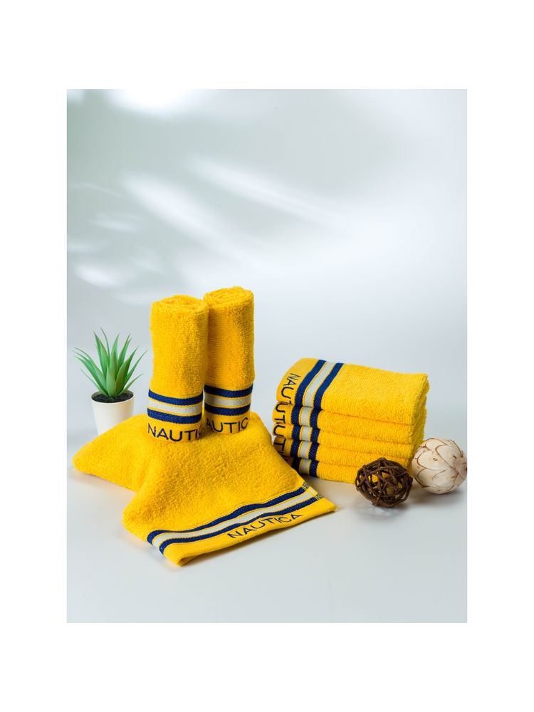 nautica accessories Nautica Super Soft Zero Twist 100% Cotton Towel -8Pc Face Towel Decal Style-Yellow-picture-13