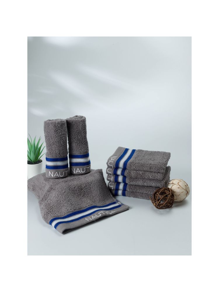 nautica accessories Nautica Super Soft Zero Twist 100% Cotton Towel -8Pc Face Towel Deny-Grey-picture-19