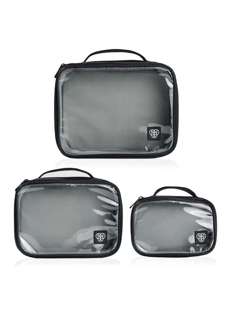 PAC My Clear Makeup Pouch (set Of 3)