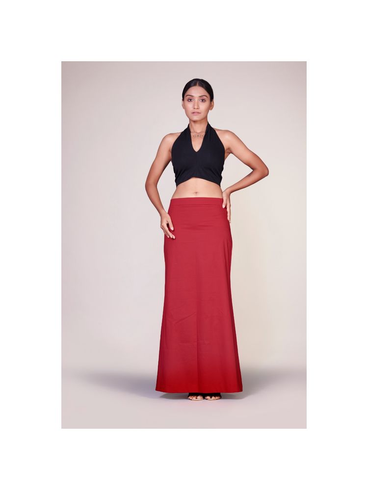 I AM BY DOLLYJAIN Maroon Cotton Lycra D Coat Simple-picture-37