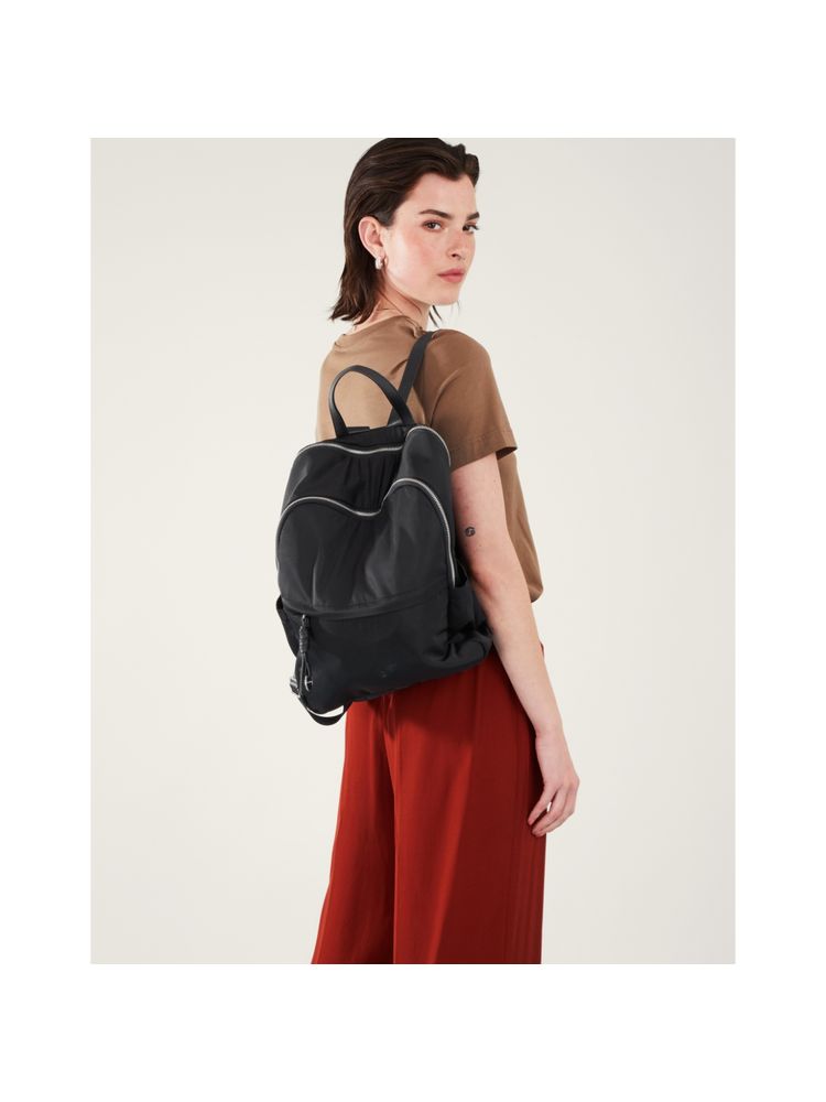 Accessorize London Women's Black Plain Rucksack Backpack (M)-picture-16
