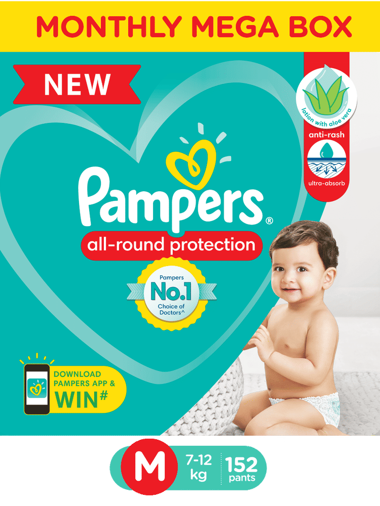 Pampers New Diaper Pants Super Value Box - M (Pack of 152)