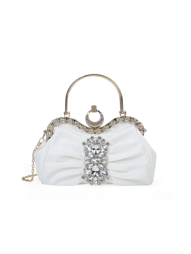 Akiki London Women Kingston Frame Clutch With Detachable Strap -White (S)-image-41