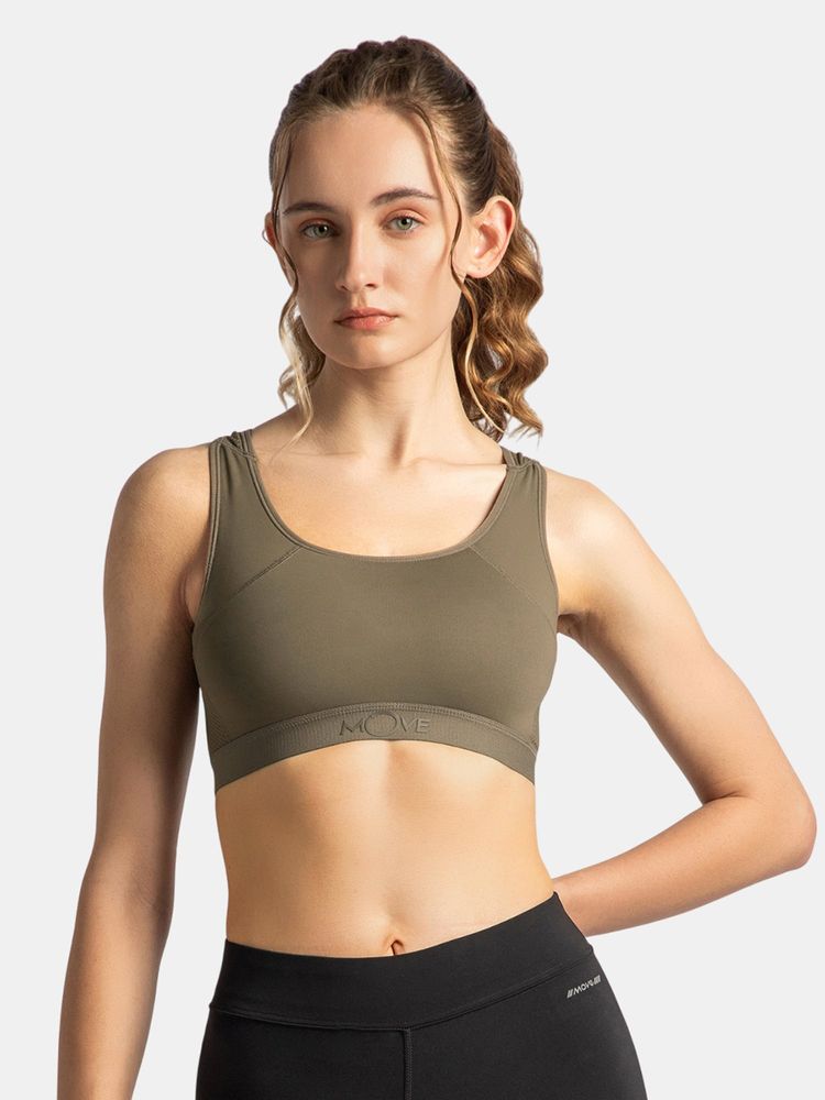Jockey AP20 Wire Free Tatel Nylon Elastane Active Wear Sports Bra - Earth-picture-13