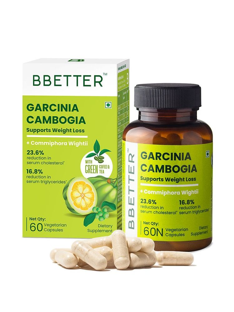 BBETTER Garcinia Cambogia For Weight Loss Supplement - Veg Capsules