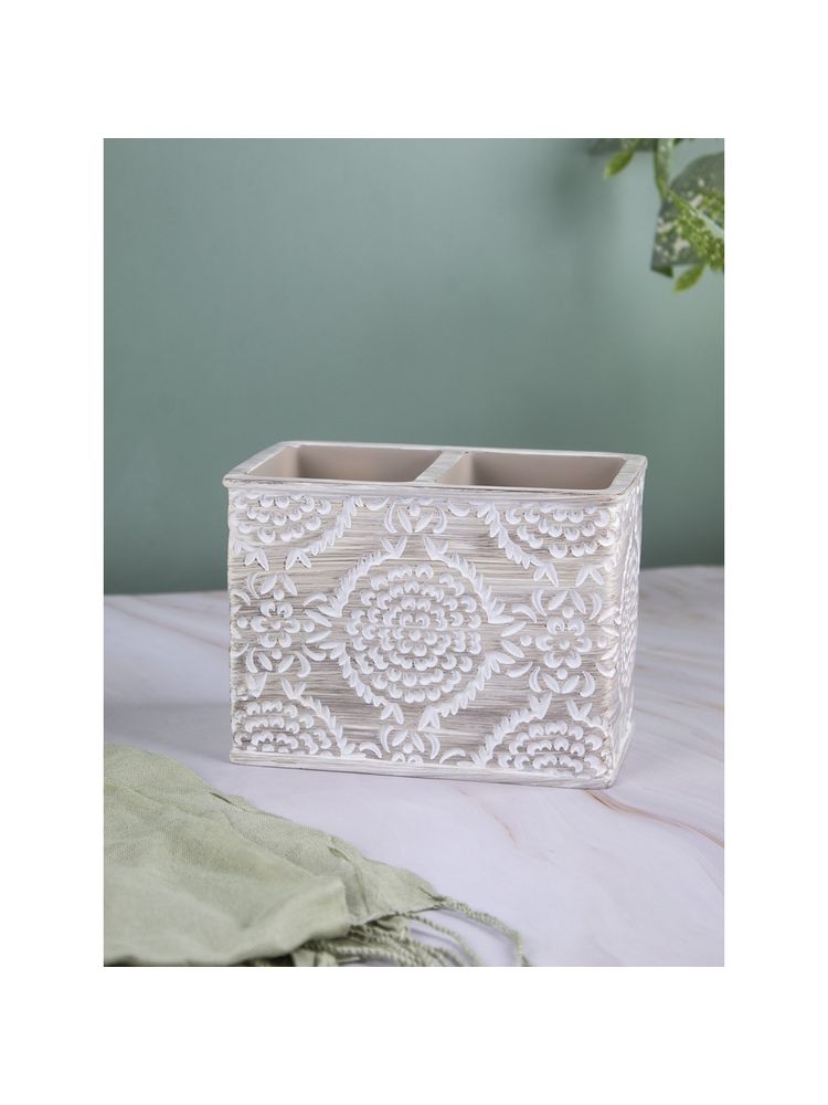 Voncasa Traditional Engraved Design Tooth Brush Holder Ideal For Tooth Brush-picture-39