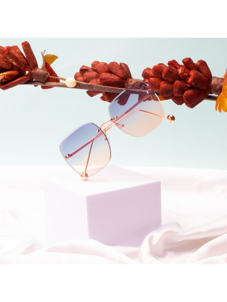 TED SMITH Iconic Square Uv Protection Blue Brown Sunglasses for Mens Womens-picture-24