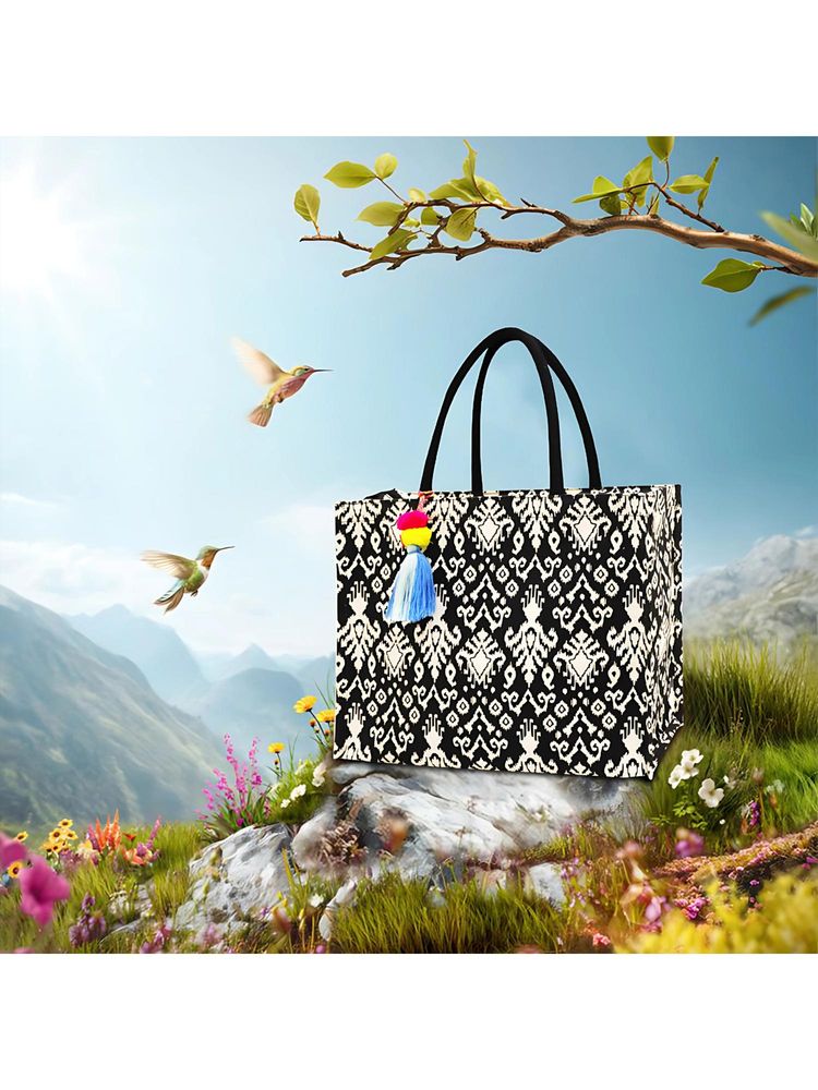 Earth Bags Ornate Noir Elegance In Every Detail Tote Bag-image-19