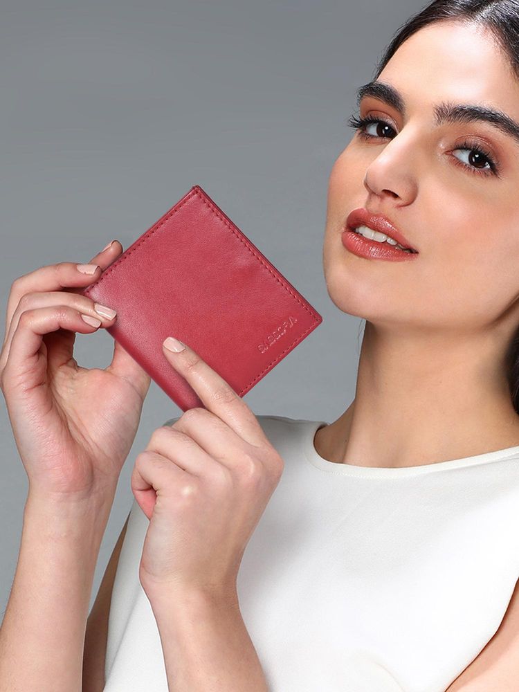 Sassora Genuine Leather Bifold Wallet For Women (Small)-image-5