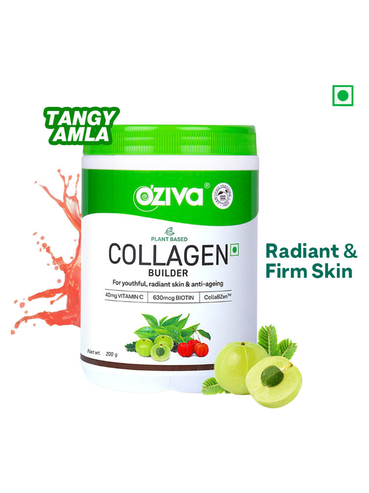 Oziva Vegan Collagen with Biotin & Vitamin C For Brighter & Youthful Skin - Tangy Amla