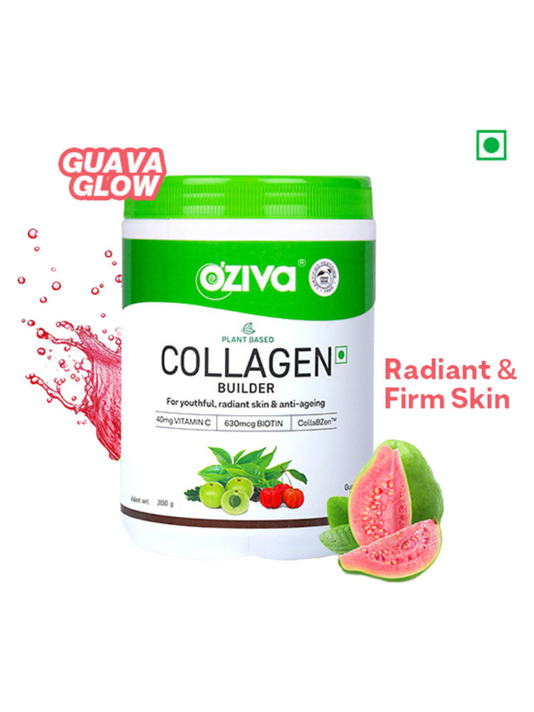 Oziva Vegan Collagen with Biotin & Vitamin C For Brighter & Youthful Skin - Guava Glow