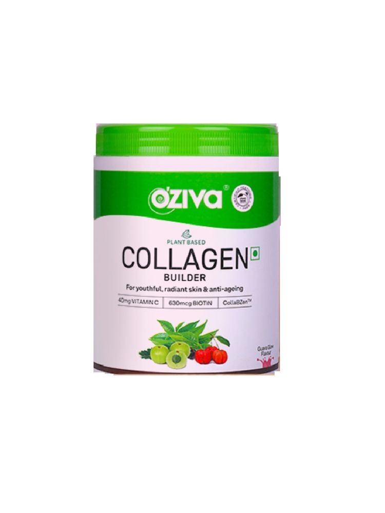 Oziva Plant Based Collagen Builder For Anti-Aging Beauty + Free Oziva Shaker Green Top