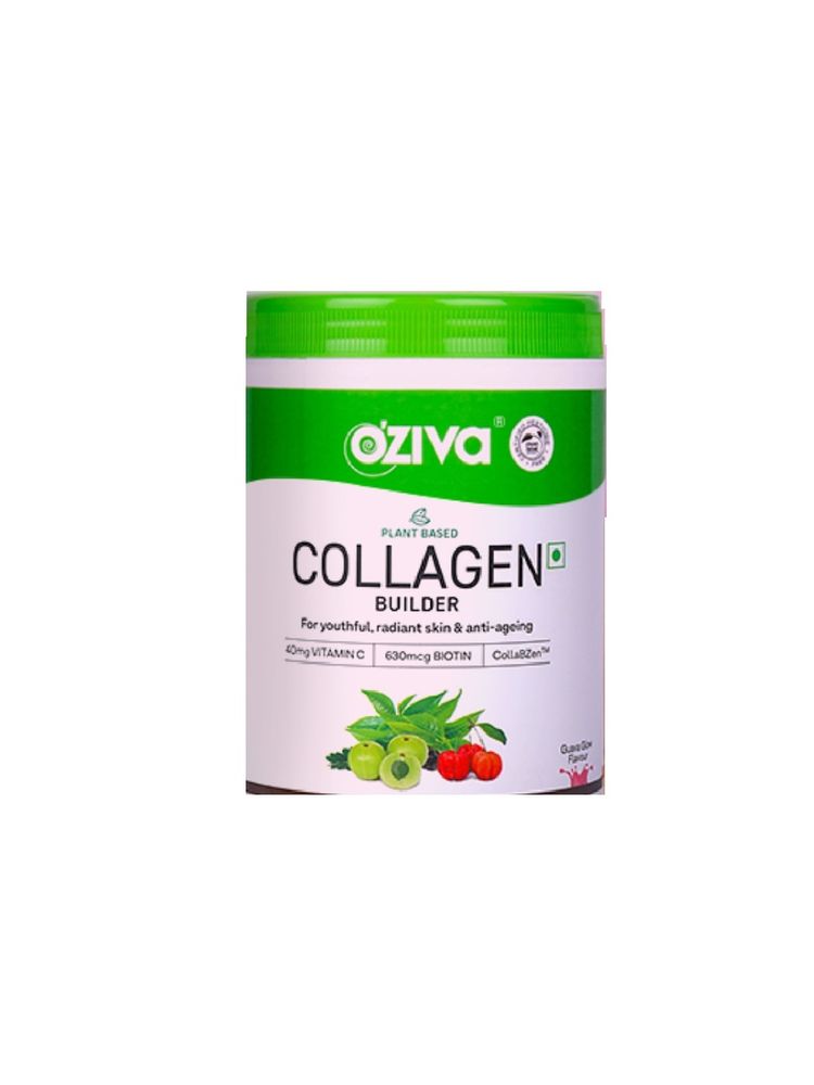 Oziva Plant Based Collagen Builder - Guava Glow + Free Oziva Shaker Green Top-image-46