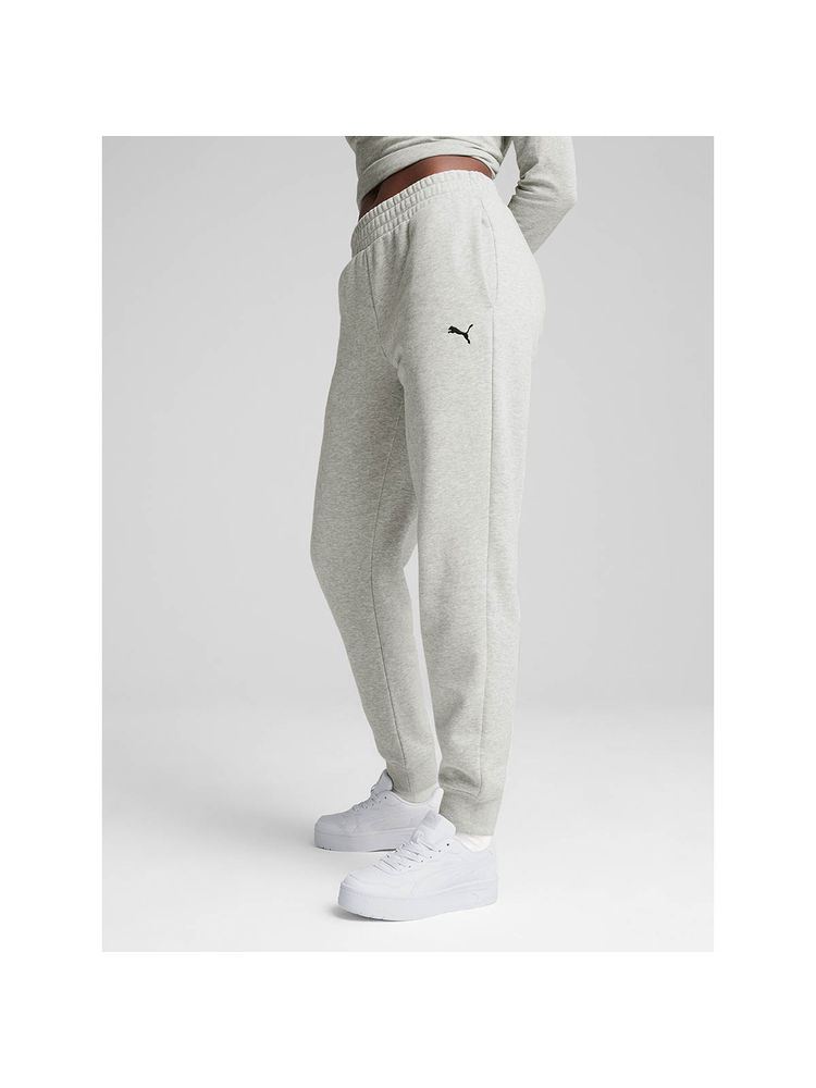 Puma Womens Grey Cotton Fleece Joggers-image-47