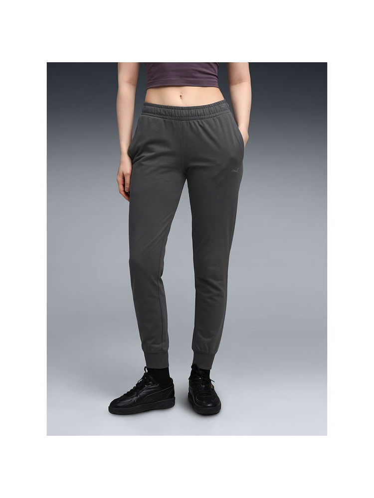 Puma Womens Essential Grey Solid Logo Joggers-image-49