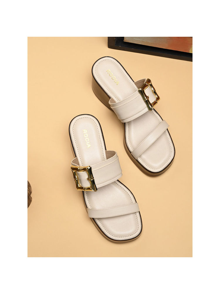 ROCIA By Regal Cream Women Slip On Sandals-image-48