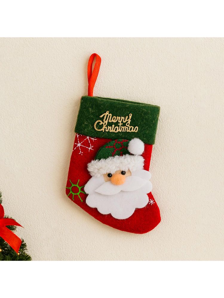 eCraftIndia Merry Christmas Santa Claus Design Christmas Socks Decoration-picture-17