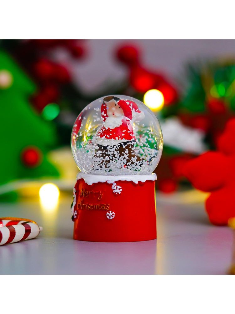 eCraftIndia Santa Snow Globe Christmas Decorative Water Globe For Home & Festive Table Decor-image-8