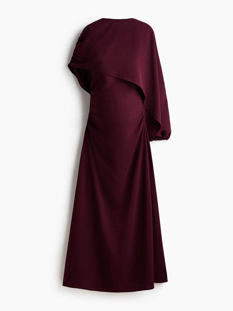 H&M Women Maroon Mama Cape-Detail Nursing Dress-picture-26