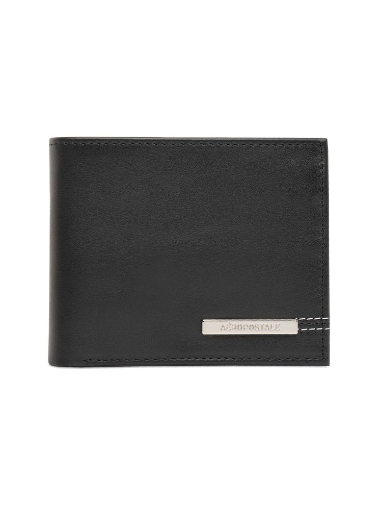Aeropostale Black Solid Leather Wallet-picture-20