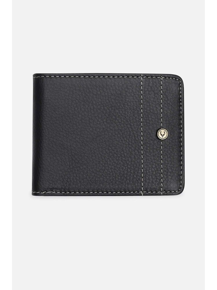 Allen Solly Men Black Textured Leather Wallet-picture-22