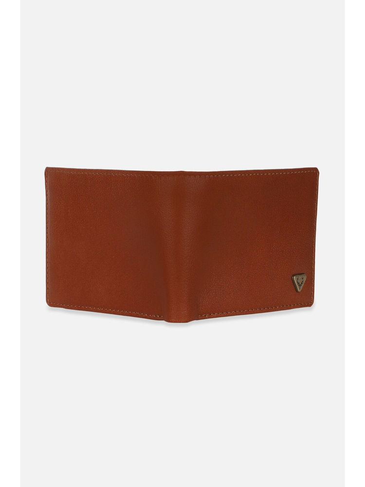Allen Solly Men Tan Solid Leather Wallet-picture-12