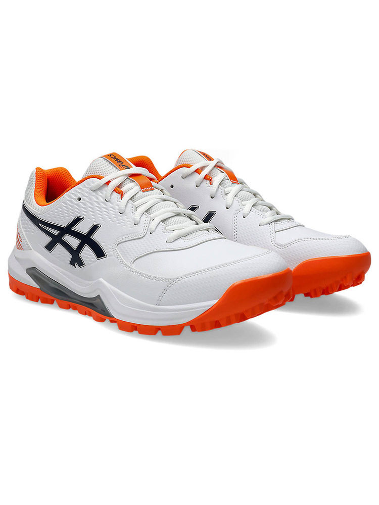 ASICS GEL-LETHAL FIELD 2 Unisex White & Orange Cricket Shoes-image-9