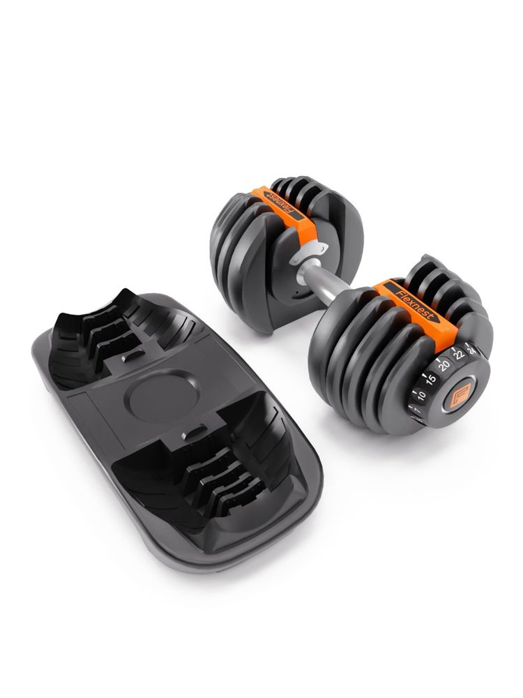 Flexnest Adjustable Dumbbells Designed-in-Germany, Home Workout, Gym Exercise, 05-40kg (1 Piece)
