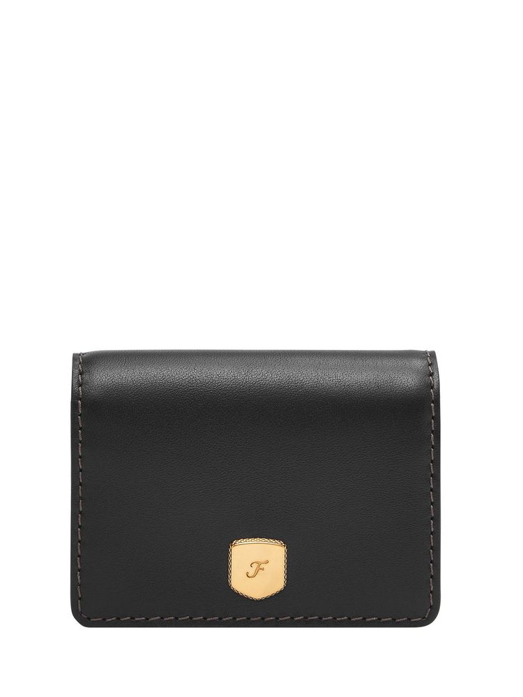 Fossil Lennox Solid-Plain Black Leather Wallet (S)-picture-32
