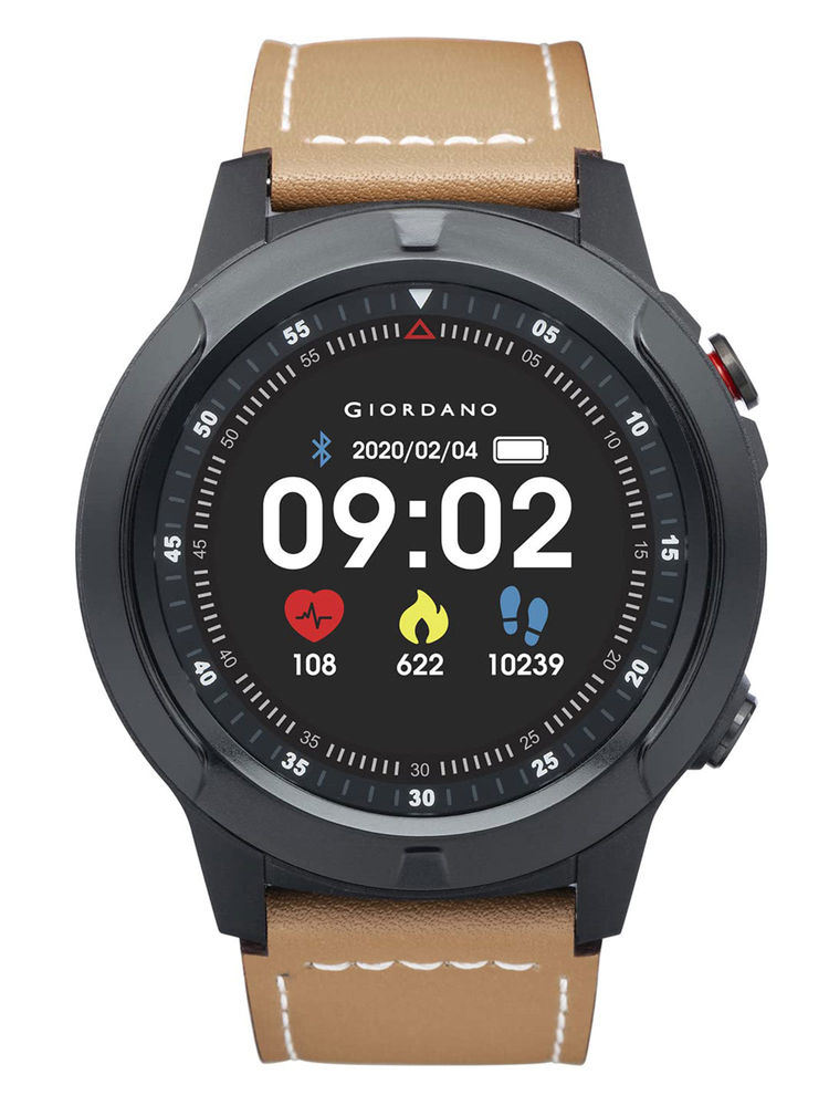 Giordano Brown Unisex Smart Watch (Medium)