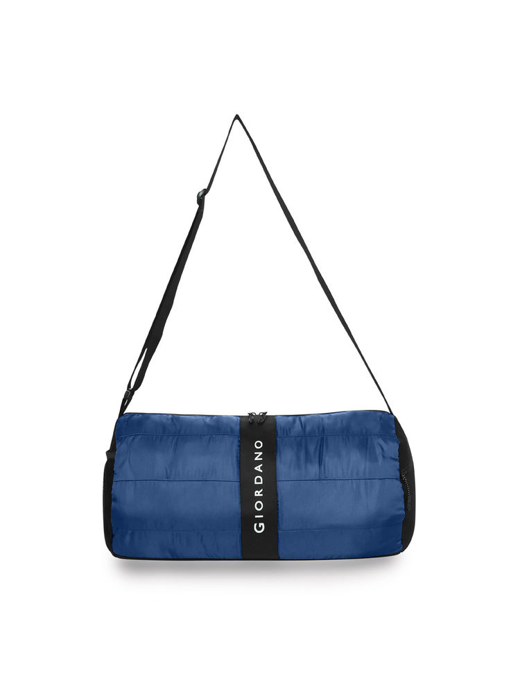 Giordano Navy Blue Colorblock Polyester Duffle Bag-image-9
