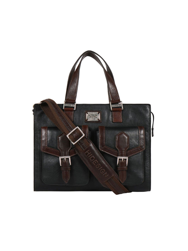 Hidesign Navy Blue Mens Laptop Bag Fits Laptops Up To 14 Inch Laptop with Detachable Strap-picture-23