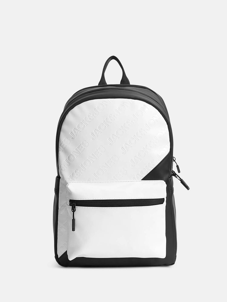 Jack & Jones White Colorblock Logo Print Backpack-picture-17