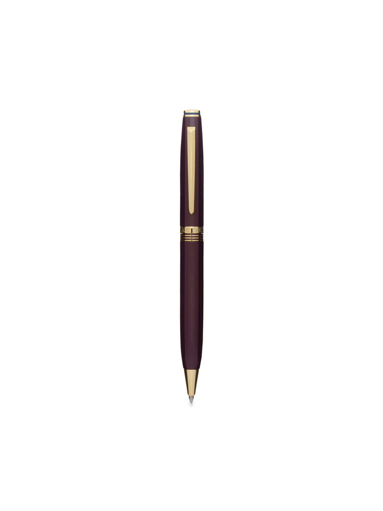 Lapis Bard Contemporary Bordeaux Ballpoint Pen - Gold Trims-image-16