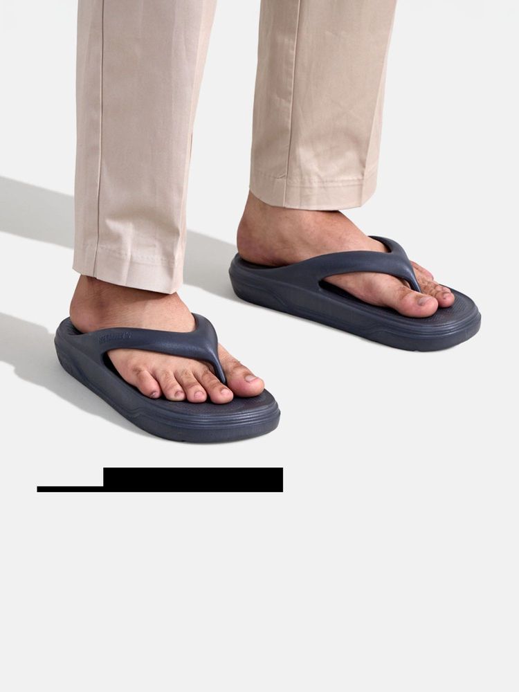 neemans Neeman's Unisex Grey Solid Cushers Flipflops-picture-10