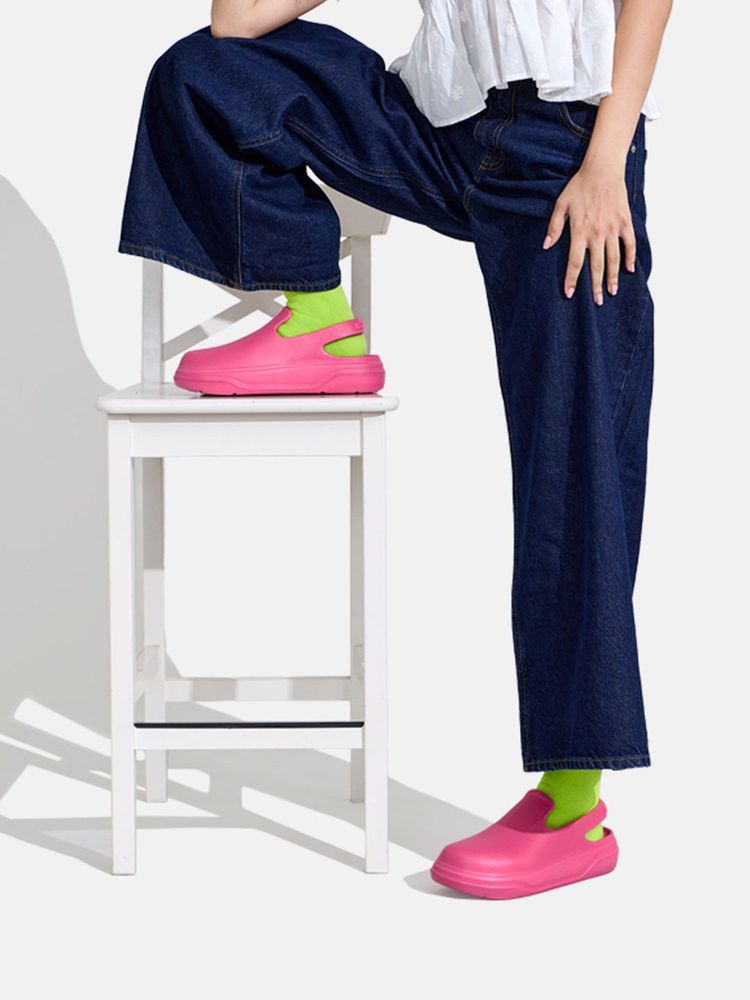 Neeman's Unisex Pink Solid Cushers Clogs-image-15