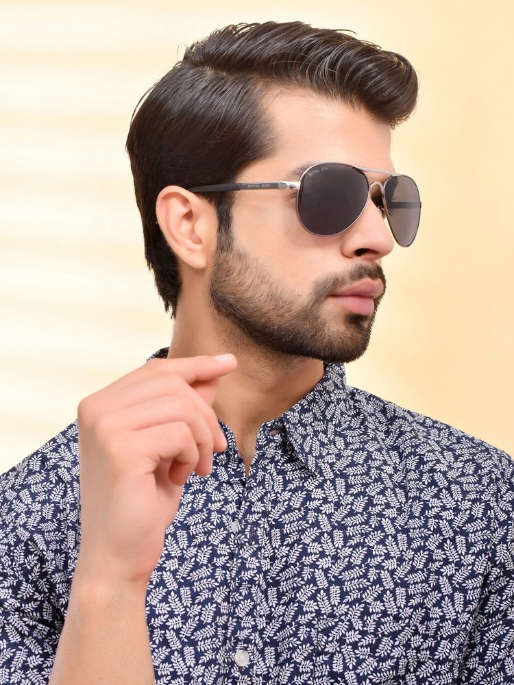 Royal Son Black Polarized Aviator Sunglasses
