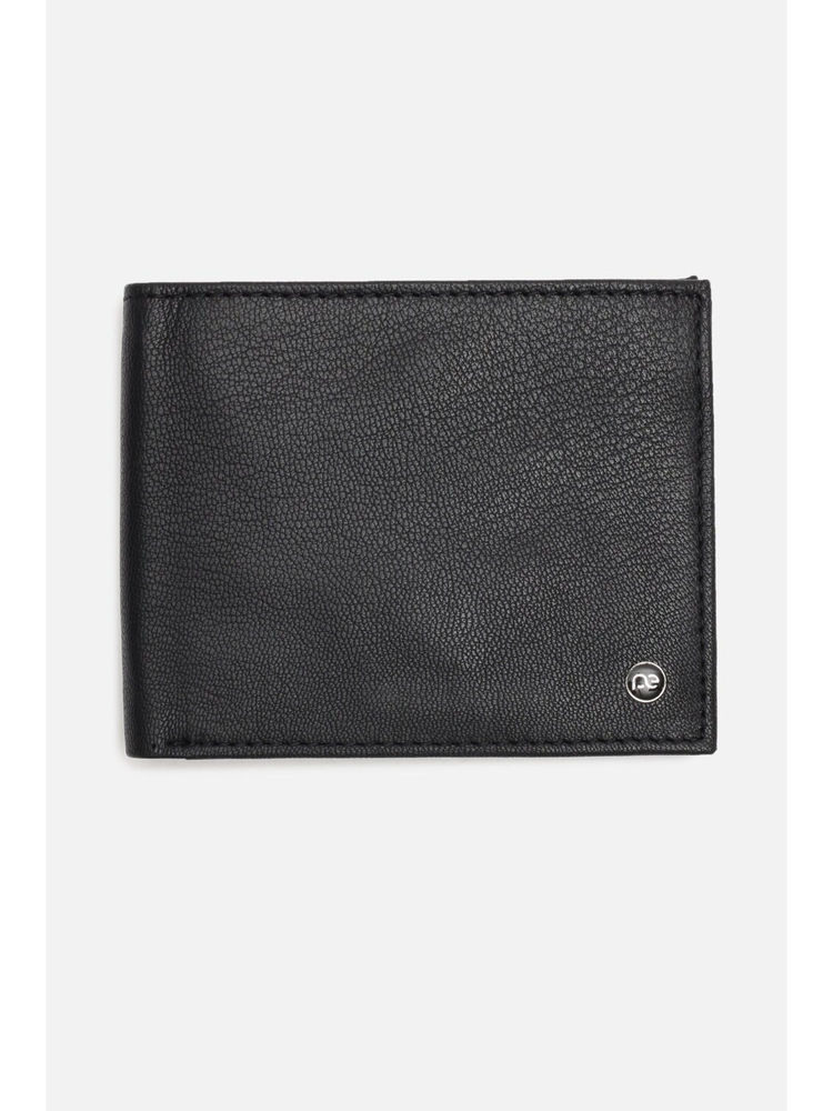Peter England Men Black Textured Leather Wallet-picture-14